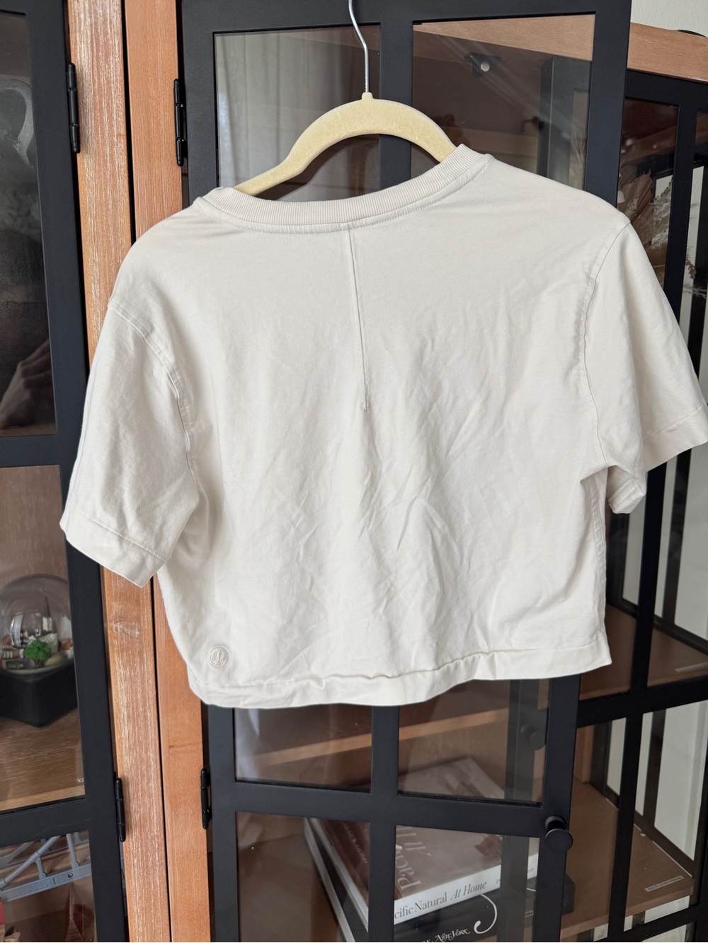 Lululemon All Yours Organic Cotton Cropped T-Shirt tee Light Ivory crewneck top - Picture 5 of 7